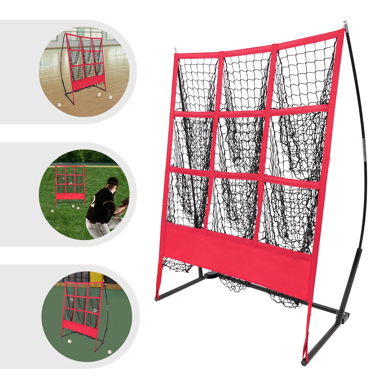 9-Grid Baseball Training Net, High-Quality Materials, Improves Aiming Skills, For Home Backyard Field, Ideal Gift For Fans