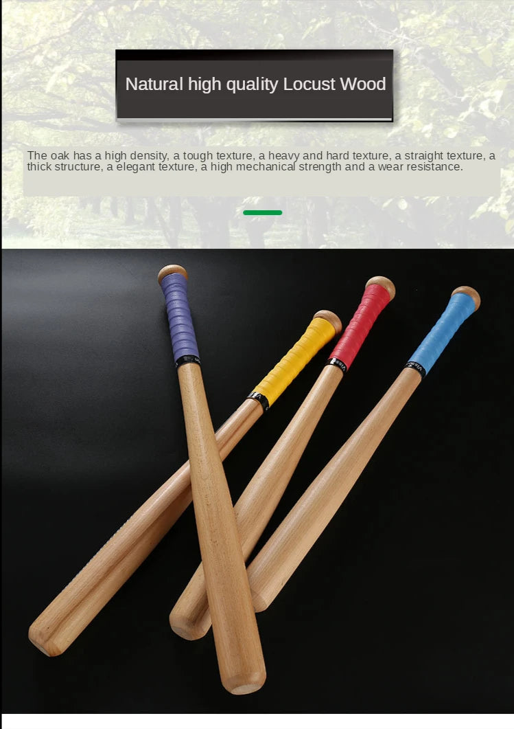 Wood Baseball Bat And Softball Gloves Ball Youth Children 21inch Outdoor Sports Home Person Self-Defense Gear