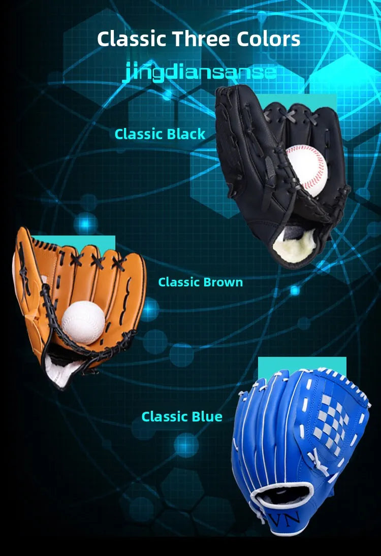 Baseball Gloves for Children Youth Adults Pitcher cher Batting Gloves Soft Leather Sports Fitn Fans Supplies