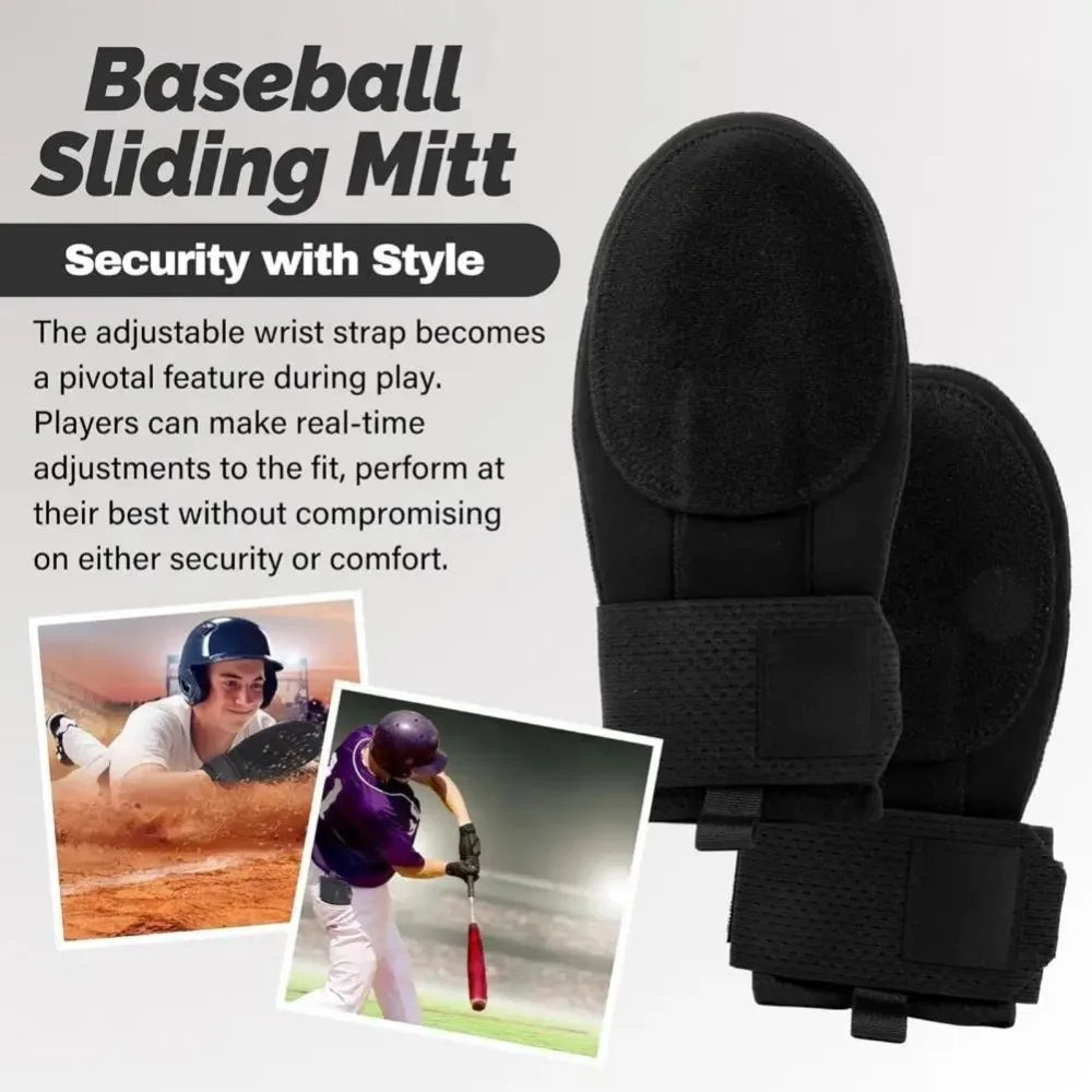 Icecream Baseball Sliding Mitt Glove Left Right Universal Protective Glove Compression Strap Adjustable Wrist Softball Glove