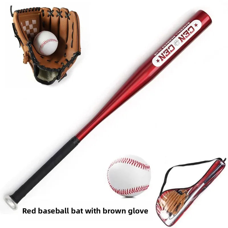 Beginner Children's Baseball Equipment Set Aluminum Alloy Hawthorn Wood Oak Training Baseball Bat Gloves Youth Bapa