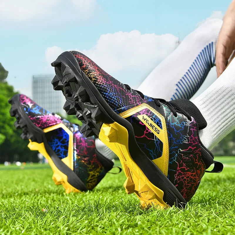 Men's Baseball Shoes Training Long Spikes Softball Shoes Non-slip Cleats And Turf Softball Sneakers Beginners Baseball Sneakers