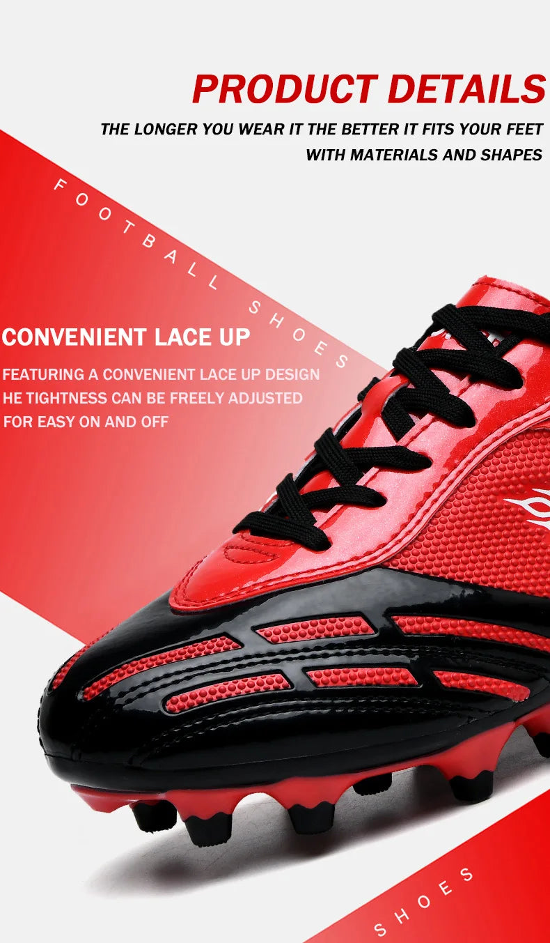 TaoBo Size 30-44 Pro Baseball Shoes Long Spikes Anti Slip Professional Football Boots Ultralight Outdoor Soccer Cleats