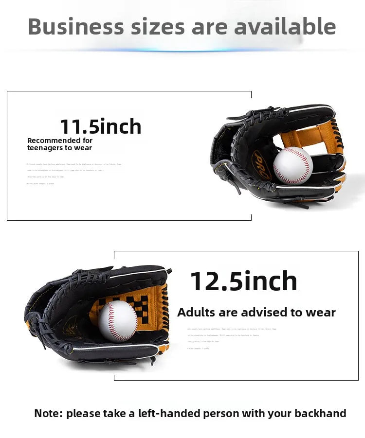 Leather Baseball Glove for Adults And Teenagers College Students Sports Class Sofall Towing Gloves Baseball Equipment