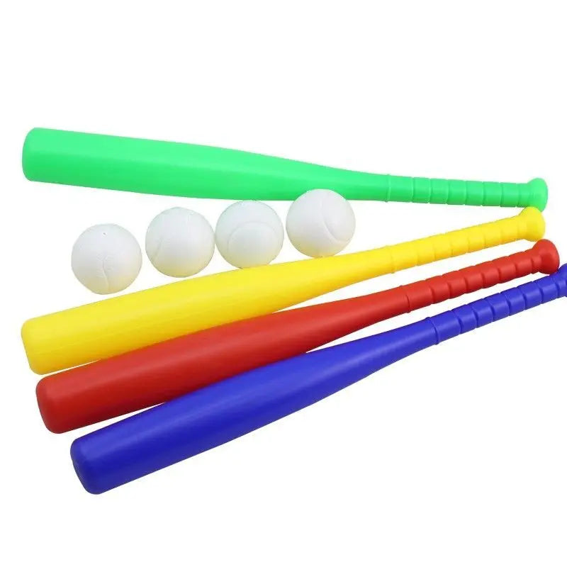 1set Mini Baseball Bat Plastic Lightweight Outdoor Indoor Sports Fitness Goods Morning Exercises Training Prop Leisure Game TMZ