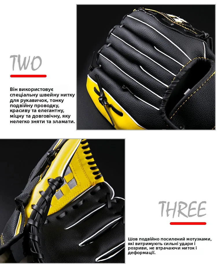 Teenage Children's Baseball Glove Batting Gloves Left And Right Hand Sofall Gloves Criet Gloves Sports Fitn Fans