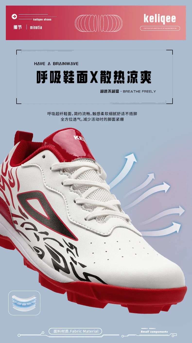 2025 New Men Baseball Sneakers Professional Softball Sport Shoes Non Slip Spiked Sneakers Comfortable Baseball Training Shoes