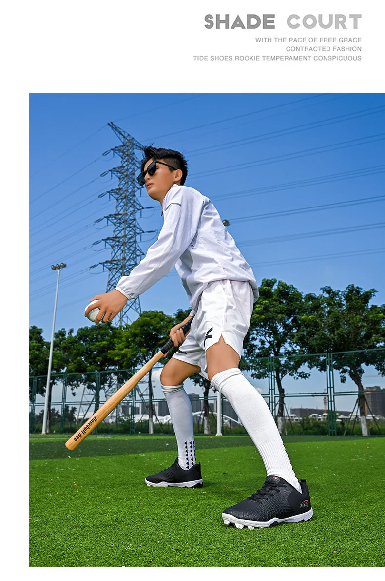 Men's Baseball Shoes, Outdoor Anti Slip Rugby Shoes, Beginner's Board Shoes, Sports Training Baseball Shoes