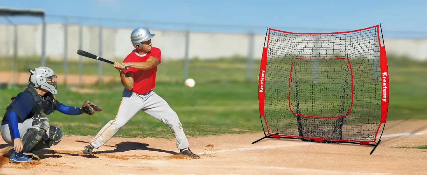 Baseball Replacement Net (NET ONLY),7'×7' Baseball Softball Practice Net for Hitting Batting Catching Pitching