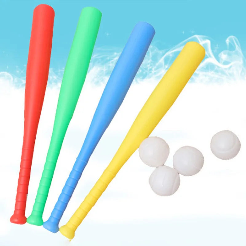 1set Mini Baseball Bat Plastic Lightweight Outdoor Indoor Sports Fitness Goods Morning Exercises Training Prop Leisure Game TMZ