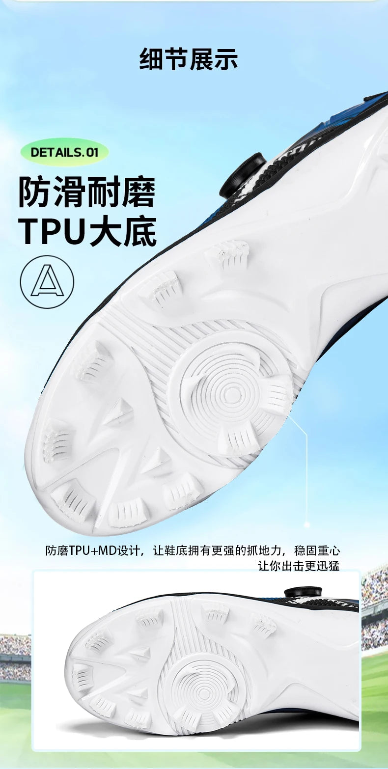 Men's Baseball Shoes, Professional Softball Sports Shoes, Anti Slip Outdoor Nail Shoes, Baseball Training Shoes Sizes 38-45