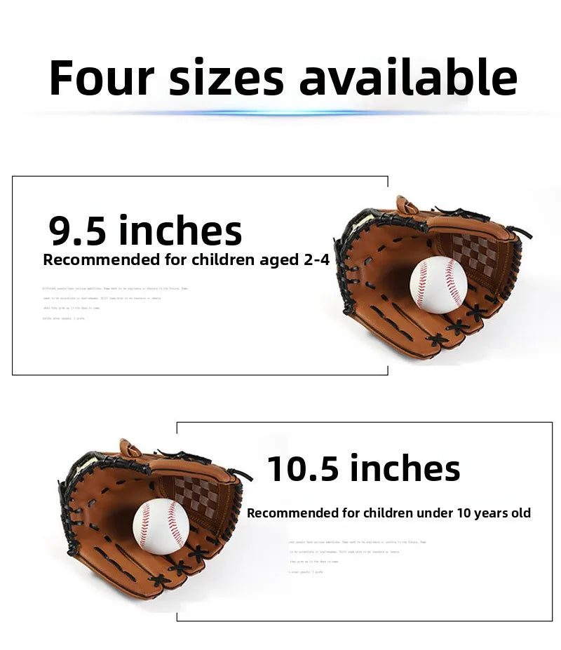 Baseball Gloves PVC PU for Children Teens Adults T Building Sports Equipment Baseball Glove Sports Fitn Fans Supplies