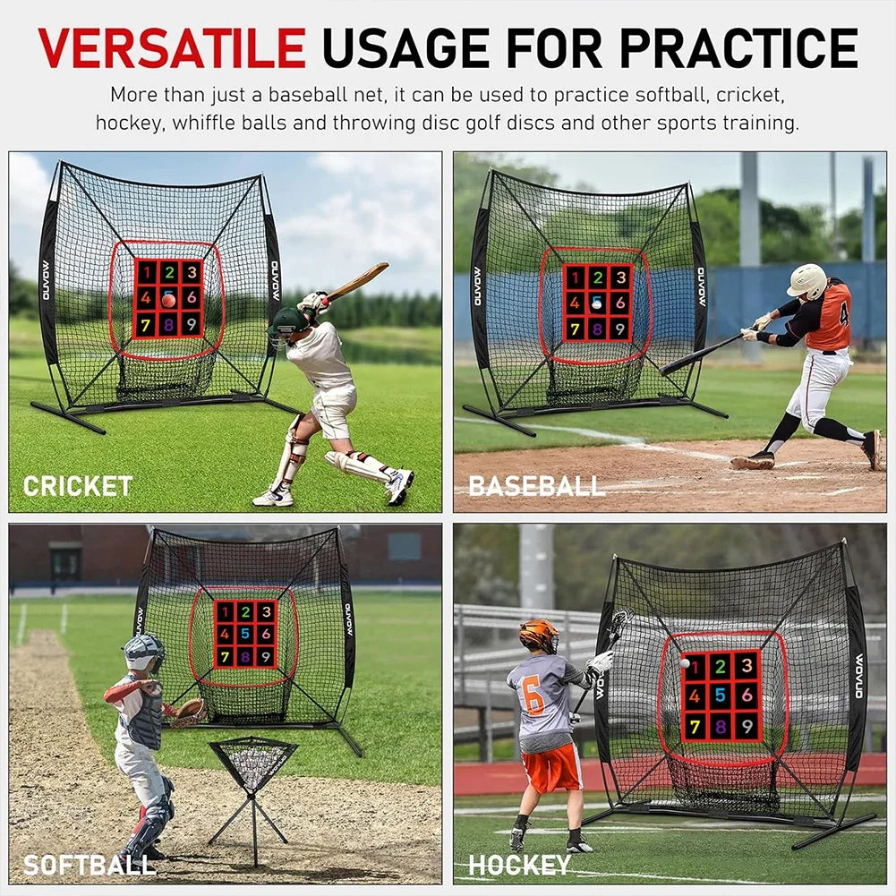 Baseball Softball Practice Net with Adjustable Strike Zone Target Baseball Throwing Net Baseball Target Net for Hitting Batting