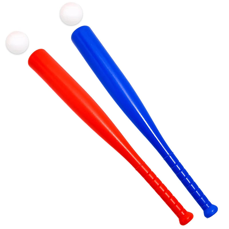 Baseball Set Colorful Plastic Baseball Bat with Ball Outdoor Park Portable Lightweight Fun Sport Game Batting Skill Practice ZYF
