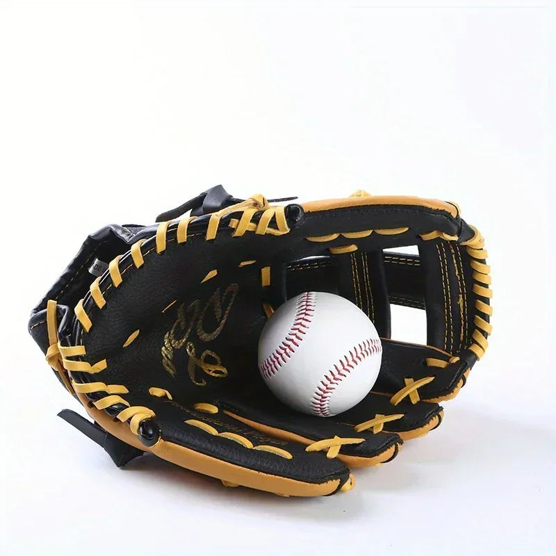 1pc Baseball and Softball Mitt Double-layer Cowhide Baseball Gloves Throwing and Receiving Gloves Teenagers and Adults