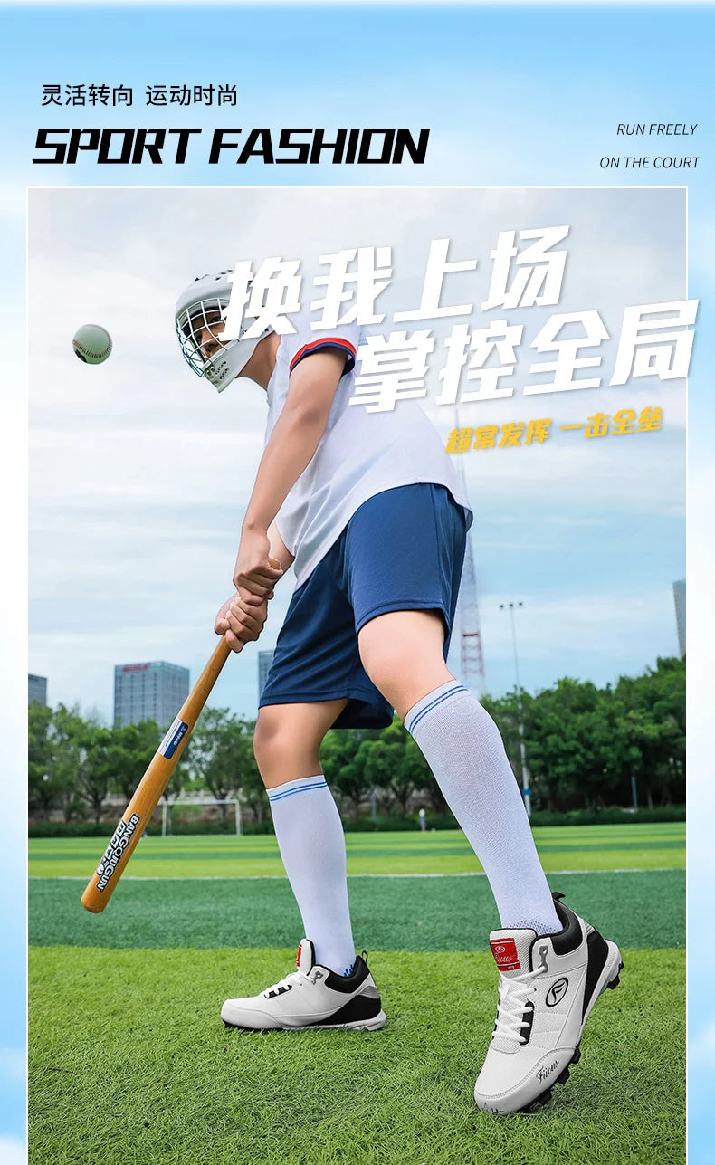 Big Size 38-47 Baseball Shoes for Men Professional Softball Sneakers Non Slip Outdoor Spiked Sneakers Baseball Training Shoes