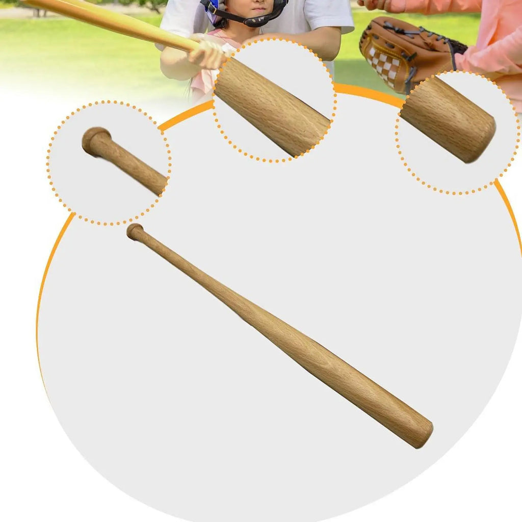 Wood Baseball Bat Baseball Stick Equipment Versatile 18 inch Comfortable Grip