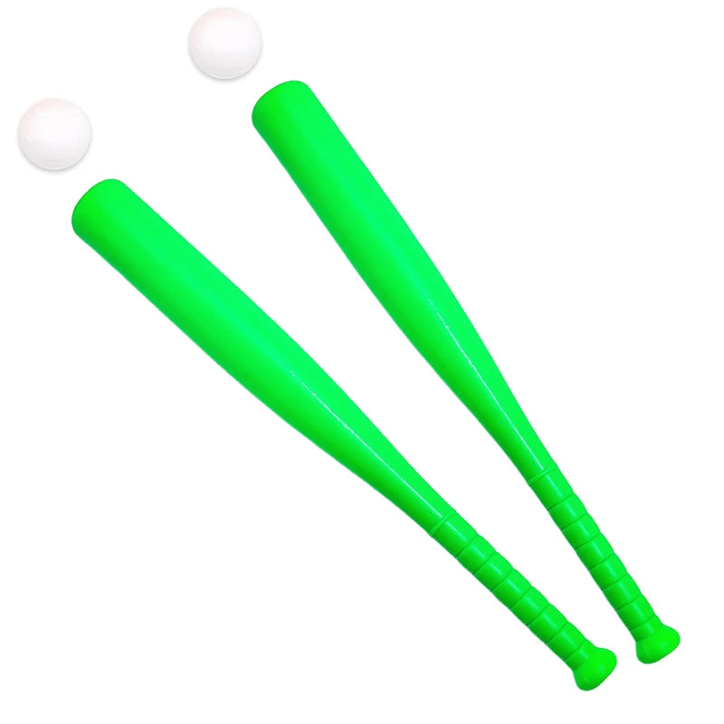 Baseball Set Colorful Plastic Baseball Bat with Ball Outdoor Park Portable Lightweight Fun Sport Game Batting Skill Practice ZYF