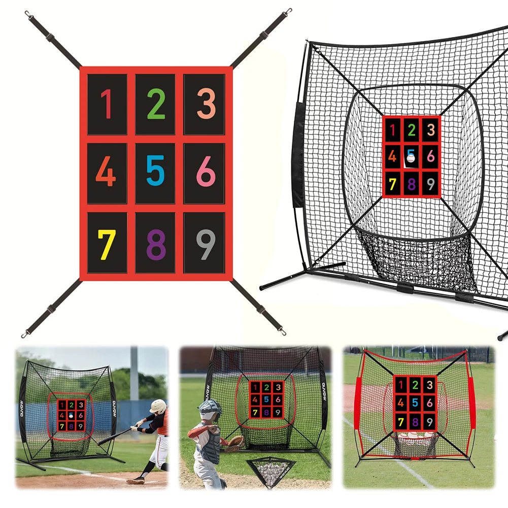 Baseball Softball Practice Net with Adjustable Strike Zone Target Batting Net Baseball Target Net for Batting Hitting Pitching