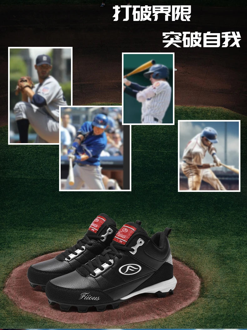 Big Size 38-47 Baseball Shoes for Men Professional Softball Sneakers Non Slip Outdoor Spiked Sneakers Baseball Training Shoes