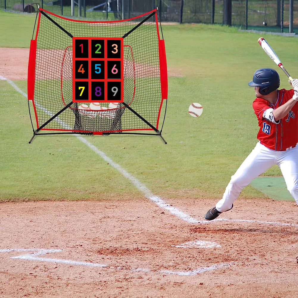 Baseball Softball Practice Net with Adjustable Strike Zone Target Baseball Throwing Net Baseball Target Net for Hitting Batting