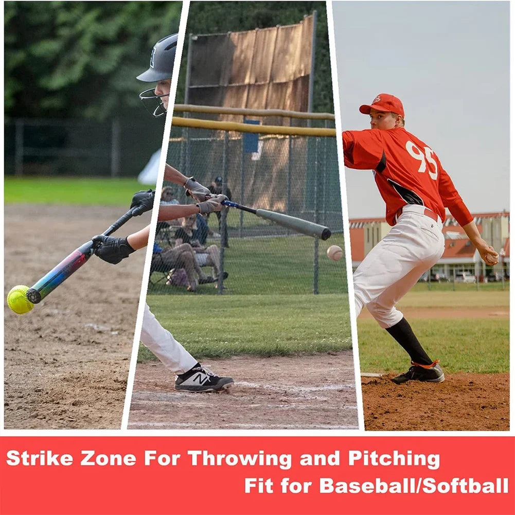 Baseball Softball Practice Net with Adjustable Strike Zone Target Baseball Throwing Net Baseball Target Net for Hitting Batting