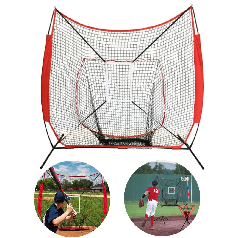 New 1PC Baseball Backstop Net Portable Baseball Practice Net Hitting Pitching Batting Training Net Baseball Accessories
