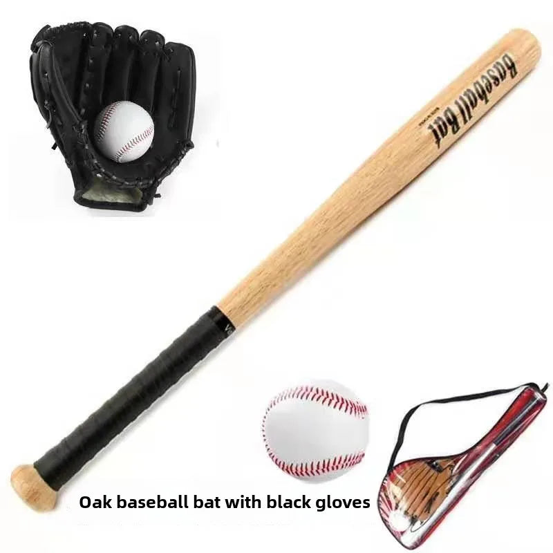 Beginner Children's Baseball Equipment Set Aluminum Alloy Hawthorn Wood Oak Training Baseball Bat Gloves Youth Bapa